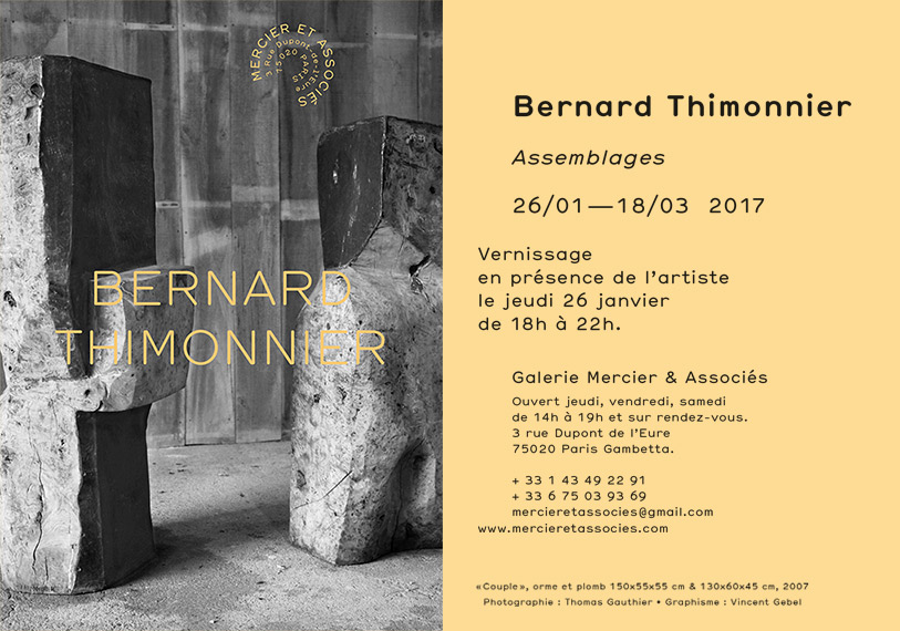 Bernard Thimonnier à la Galerie Mercier & Associés.